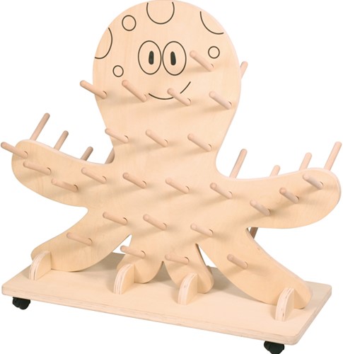Eduplay Holz Stiefel-Krake - buntes Schuhregal für Kinder