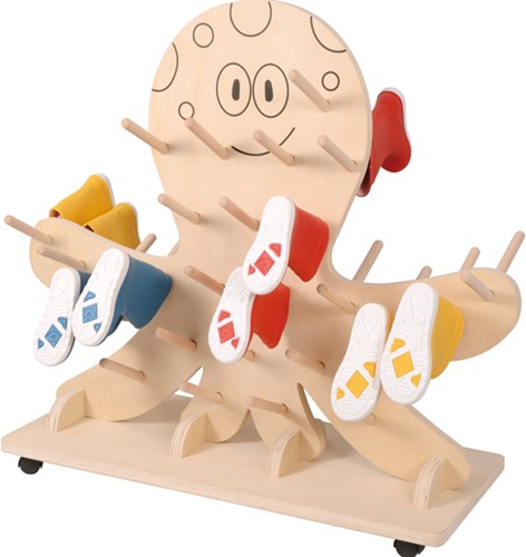 Eduplay Holz Stiefel-Krake - buntes Schuhregal für Kinder-2