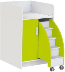 Eduplay Wickeltisch für Babys mit Treppe und Stauraum - ergonomisch