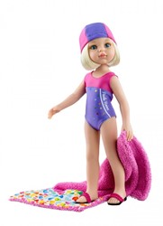 Paola Reina Puppe Schwimmerin Claudia 32cm Modepuppe Vinyl Spielzeug