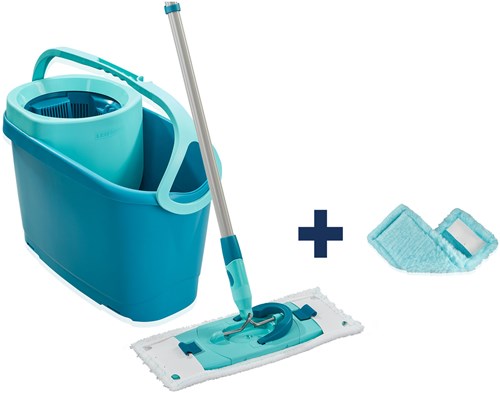 Leifheit Bodenwischer Set komplett - 33 cm Wischmopp mit Static Tuch-3