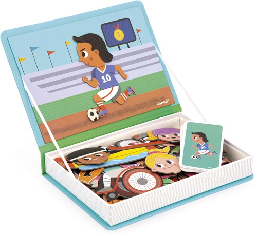 Janod Magnetibook - Sport Magnetspiel mit 48 Magneten und 16 Karten-3