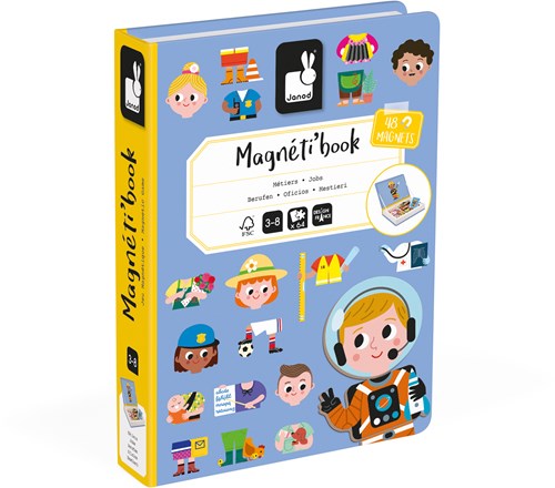 Janod Magnetibook Magnetspiel Berufe Lernspielzeug 48 Magnete-2