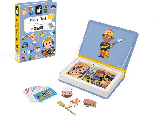 Janod Magnetibook Magnetspiel Berufe Lernspielzeug 48 Magnete-3