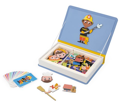 Janod Magnetibook Magnetspiel Berufe Lernspielzeug 48 Magnete