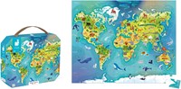 Janod Puzzle - Weltkarte - Lernspielzeug - 100 Teile-2