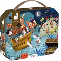Janod Puzzle - Piraten - 36 Teile - Koffer - Poster