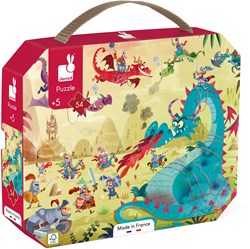 Janod Puzzlekoffer Drachen - 54 Teile