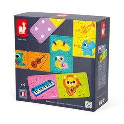 Janod Spiel - Domino Musikinstrumente Lernspiel Kinder FSC Karton