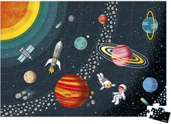 Janod - 100-teiliges pädagogischer Kinderpuzzle . Sonnensystem - Entwicklung von Feinmotorik und Konzentration - Ab 5 Jahren, J02678