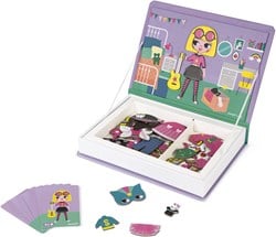 Janod Magnetbuch Verkleidungsparty Mädchen - 32 Stücke