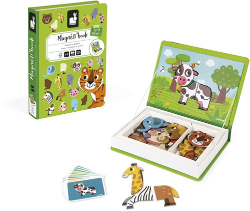 Janod Magnetibook - Lernspiel Magnetisches Tierbuch mit 30 Magneten-2