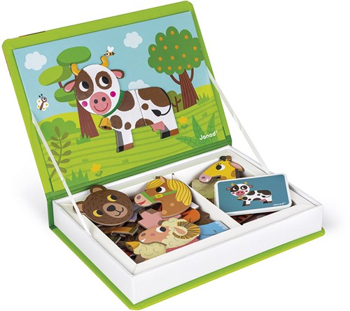 Janod Magnetibook - Lernspiel Magnetisches Tierbuch mit 30 Magneten-3