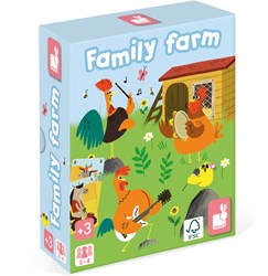 Janod J02756 Quartett Tierfamilie, Bauernhof