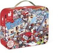 Puzzlekoffer Rundpuzzle "Feuerwehr" (208 Teile) Mit Suchspiel