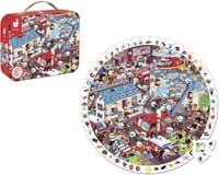 Puzzlekoffer Rundpuzzle "Feuerwehr" (208 Teile) Mit Suchspiel-2
