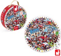 Puzzlekoffer Rundpuzzle "Feuerwehr" (208 Teile) Mit Suchspiel-3