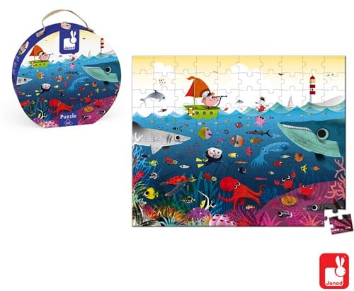 Janod Puzzlekoffer Unterwasserwelt - 100 Teile-3