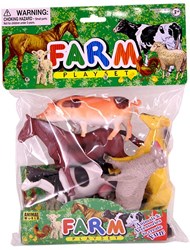 Toi-Toys Bauernhoftiere Spielset - 5 Kunststofftiere im Beutel
