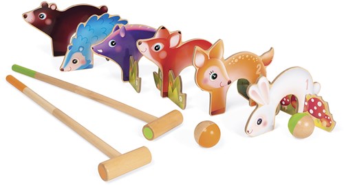 Janod Croquetspiel Waldtiere - Holzspiel für Kinder-3