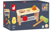 Janod Bauernhof Hammerspiel - Holz Gemüse Motorikspielzeug für Kinder