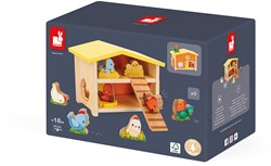 Janod Bauernhof - Holz Hühnerstall Spielzeug für Kinder - FSC Holz