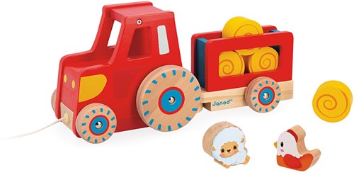 Janod Farm – Zugfigur Traktor-3