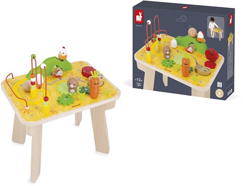 Janod Bauernhof - Holz Aktivitätstisch für Kleinkinder und Motorik-2