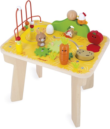 Janod Bauernhof - Holz Aktivitätstisch für Kleinkinder und Motorik-3