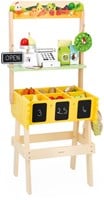 Janod Holz-Bauernhofladen - Spielzeug Marktstand mit Zubehör-3