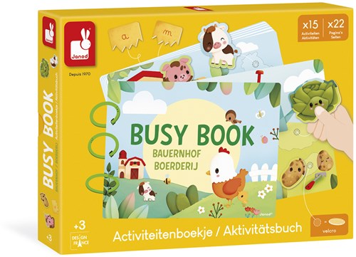 Janod Bauernhof Aktivitätsbuch - interaktives Spielzeugbuch-2