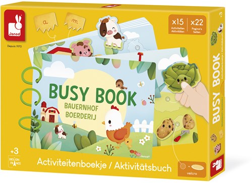 Janod Bauernhof Aktivitätsbuch - interaktives Spielzeugbuch-3