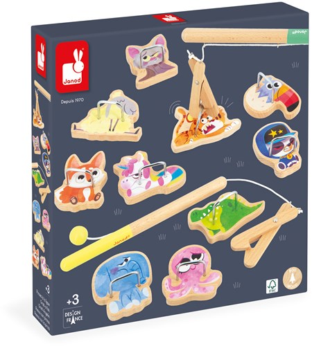 Janod Applepop - Holz Angelspiel für Kinder ab 3 Jahren