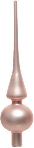Decoris Christbaumspitze Glas hellrosa 26 cm matt Weihnachtsdekoration