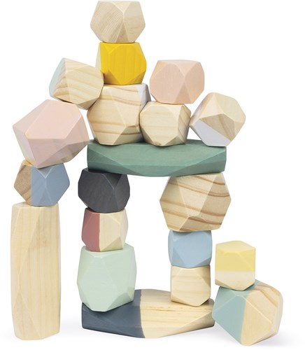 Janod Sweet Cocoon Stapelsteine - Holzbausteine für Kinder ab 2 Jahren-3