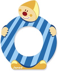 Janod Holzbuchstabe O - Clown Dekoration für das Kinderzimmer