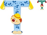 Janod Holzbuchstabe T Clown - Lernspielzeug Magnet-2
