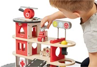 Janod Bolid - Feuerwehrstation Holzspielzeug mit Fahrzeugen-3