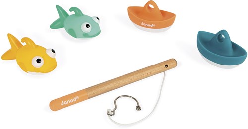 Janod - Angeln-Spiel - Inklusive 2 Wasserspritzer - Badespielzeug für Babys und Kleinkinder - Ab 2 Jahren, J04715