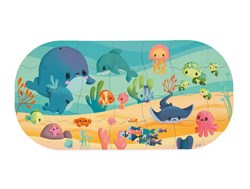 Janod Badespielzeug - Ozean-Badpuzzle - 28 schwimmende Teile für Kinder