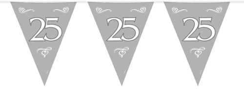 Folat Girlande Jubiläum 25 Jahre silber Kunststoff 10 Meter-3