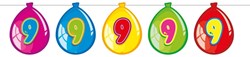 Folat Wimpelkette Ballons 9 Jahre Geburtstag 10 Meter Karton Party