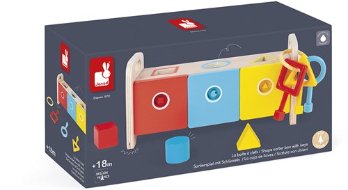 Janod Essential - Formensortierer mit Schlüsseln-2