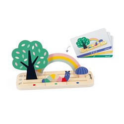 Janod Lernspielzeug - Finde deinen Platz im Garten - räumliches Denken Spiel
