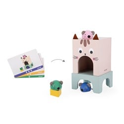 Janod Lernspiel - Katze und Maus räumliches Denken Spielzeug