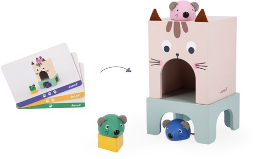 Janod Pädagogik Finde deinen Platz Katze und Maus