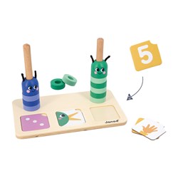Janod Holz Lernspiel Zahlen vergleichen und zählen für Kinder