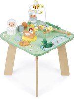 Janod Holz Aktivitätstisch - Lernspielzeug für Kleinkinder - Die Wiese