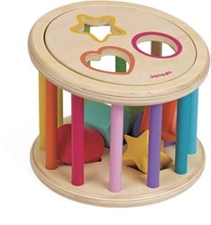 Holz-Sortierspiel Rolltrommel