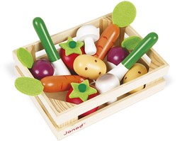 Janod Holzspielzeug Gemüse Kiste - 12-teilig - Küchen Spielzeug